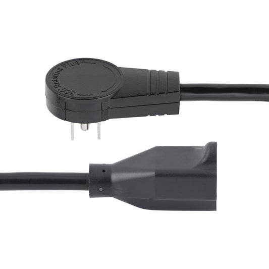 StarTech.com 6ft Power Extension Cord Rotating Flat Plug Extension Cord NEMA 5-15P to NEMA 5-15R Cable 16 AWG 125V/15A UL Certified