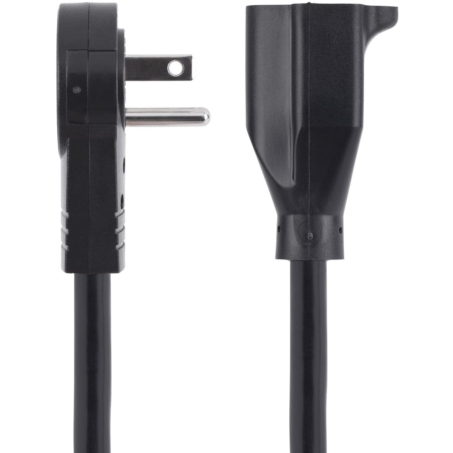 StarTech.com 6ft Power Extension Cord Rotating Flat Plug Extension Cord NEMA 5-15P to NEMA 5-15R Cable 16 AWG 125V/15A UL Certified