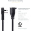 StarTech.com 10ft Power Extension Cord Rotating Flat Plug Extension Cord NEMA 5-15P to NEMA 5-15R Cable 16 AWG 125V/15A UL Certified