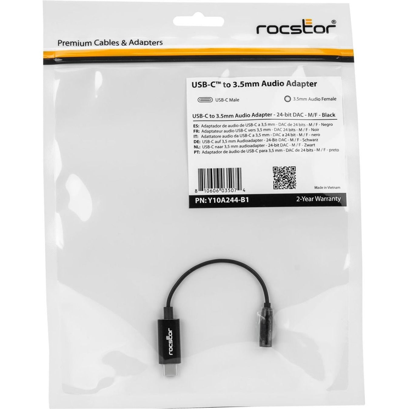 Rocstor USB C to 3.5mm Audio Adapter