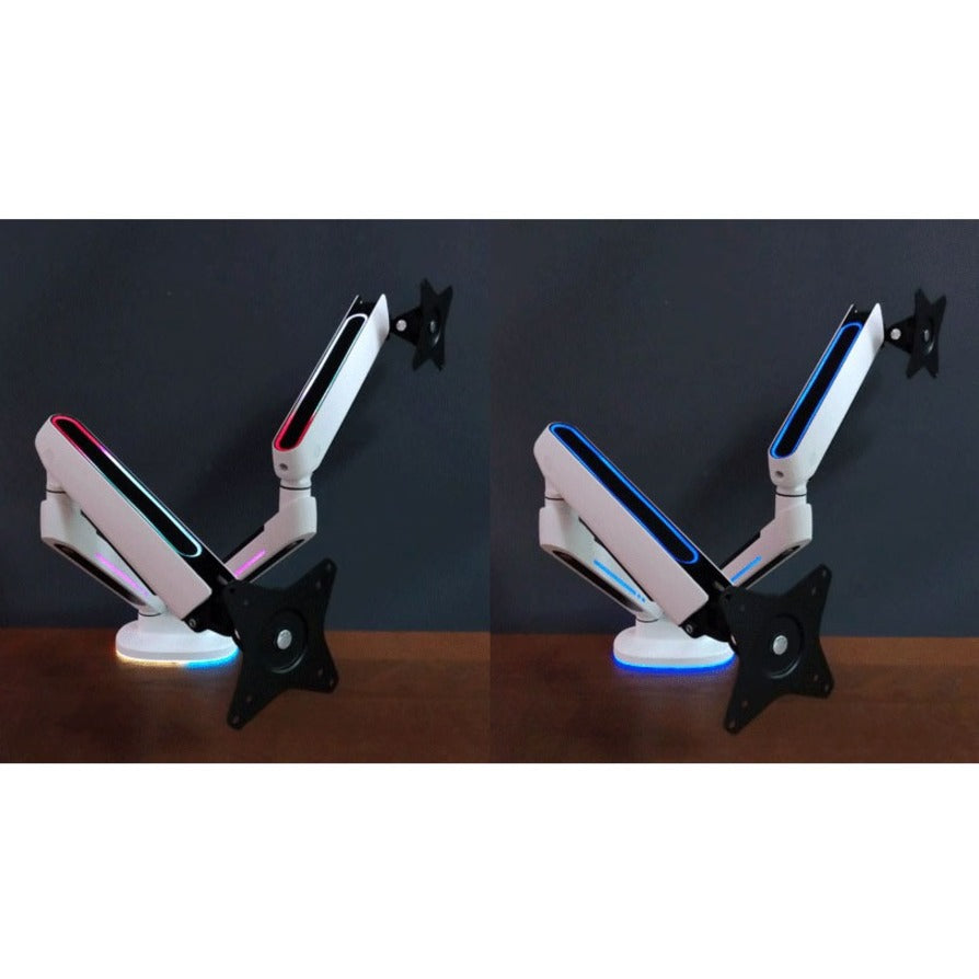 SIIG Premium Dual Monitor Arms Desk Mount with Gaming RGB Lighting