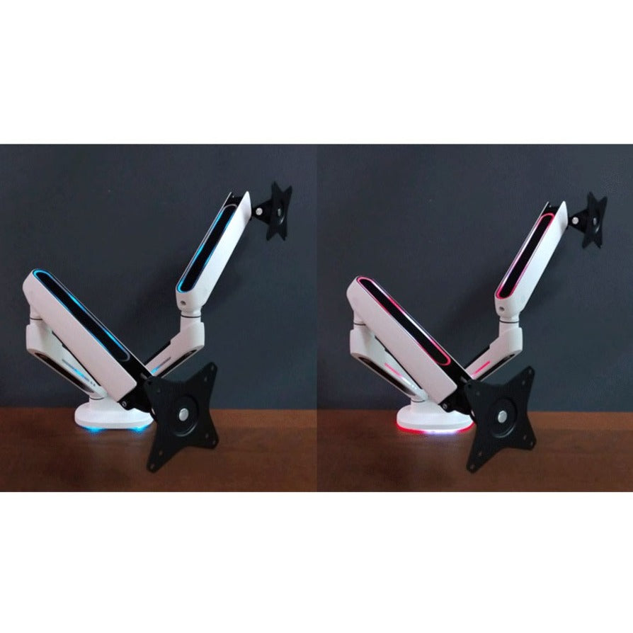 SIIG Premium Dual Monitor Arms Desk Mount with Gaming RGB Lighting