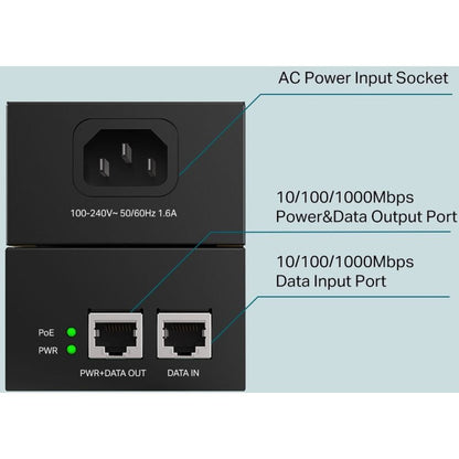 TP-Link TL-PoE170S - 802.3at/af/bt Gigabit PoE Injector