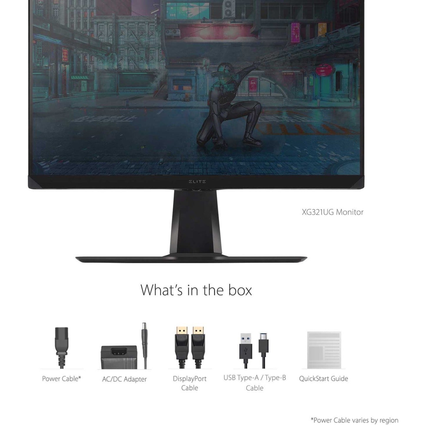 ViewSonic ELITE XG321UG 32 Inch 4K IPS 144Hz Gaming Monitor with G-Sync Mini LED Nvidia Reflex HDR1400 Advanced Ergonomics HDMI and DP for Esports
