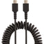 StarTech.com 20in (50cm) USB C Charging Cable Coiled Heavy Duty Fast Charge & Sync USB-C Cable High Quality USB 2.0 Type-C Cable Black