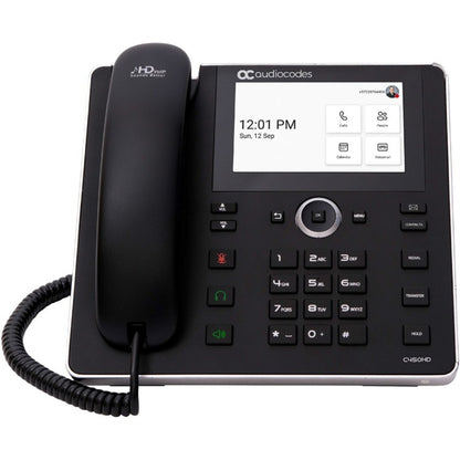 AudioCodes C450HD IP Phone - Corded - Corded - Wall Mountable - Black