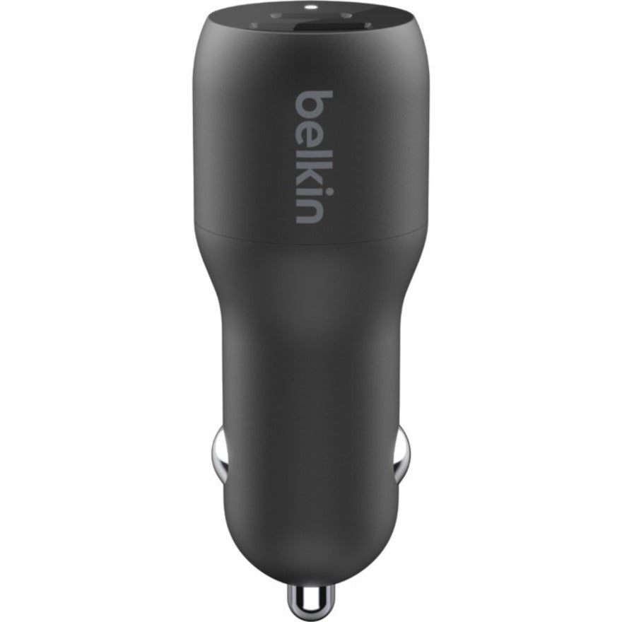 Belkin BoostCharge Dual Car Charger with PPS 37W (USB-C Cable with Lightning Connector included)