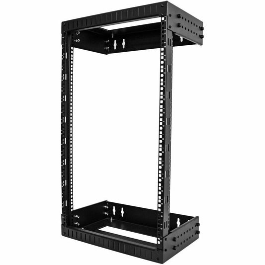 StarTech.com 2-Post 18U Heavy-Duty Wall Mount Network Rack 19" Open Frame Server Rack with Adjustable Depth Data Rack for IT Equipment~