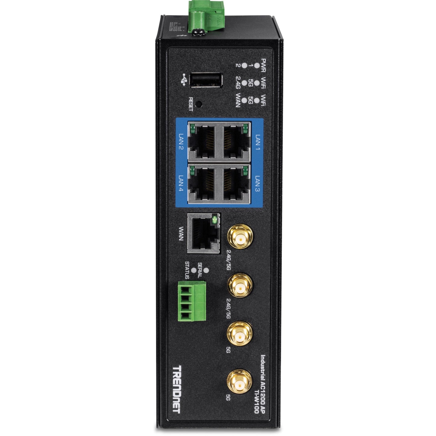 TRENDnet Industrial AC1200 Wireless Dual Band Gigabit Router Black TI-W100