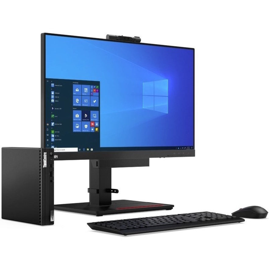 Lenovo ThinkCentre M75q Gen 2 11JN002HUS Desktop Computer - AMD Ryzen 7 PRO 5750GE Octa-core (8 Core) 3.20 GHz - 8 GB RAM DDR4 SDRAM - 256 GB NVMe M.2 PCI Express PCI Express NVMe SSD - Tiny - Black