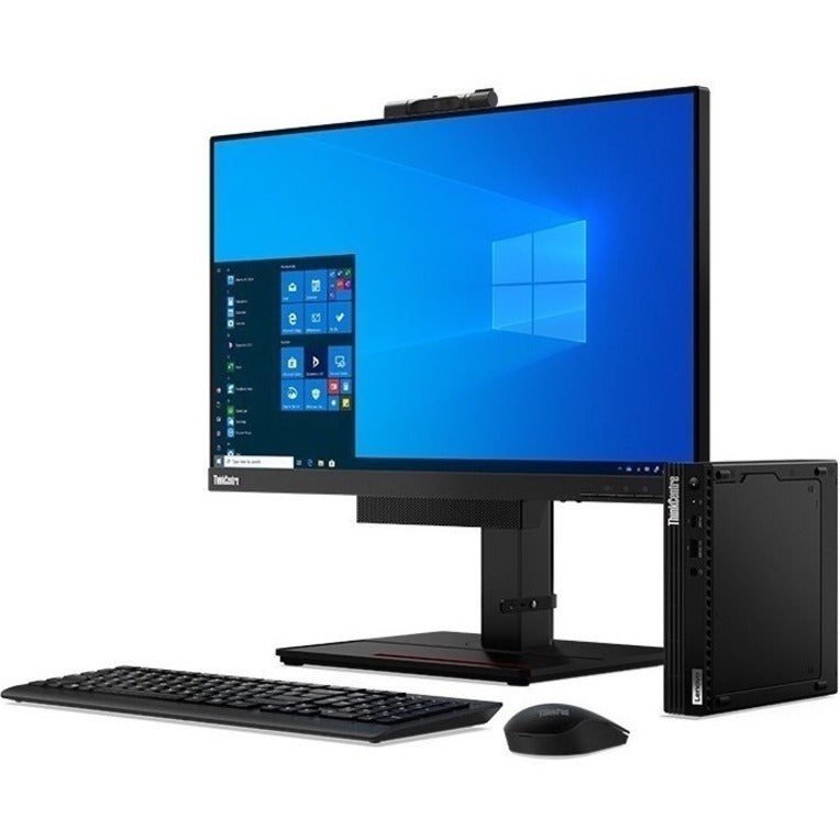 Lenovo ThinkCentre M75q Gen 2 11JN002LUS Desktop Computer - AMD Ryzen 5 PRO 5650GE Hexa-core (6 Core) 3.40 GHz - 8 GB RAM DDR4 SDRAM - 128 GB NVMe M.2 PCI Express PCI Express NVMe SSD - Tiny - Black