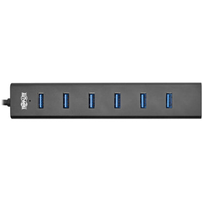 Tripp Lite 7-Port USB-A Mini Hub - USB 3.2 Gen 1 International Plug Adapters Aluminum Housing