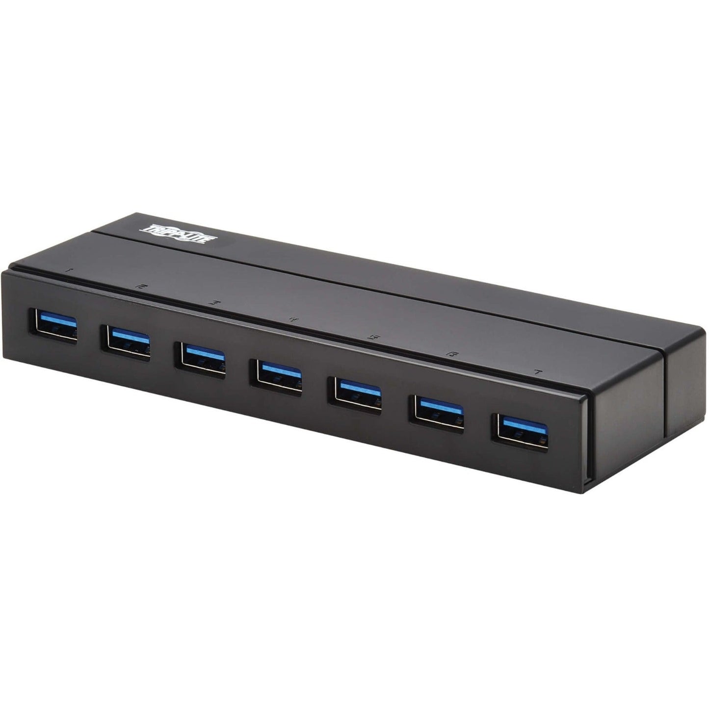 Tripp Lite 7-Port USB-A Mini Hub - USB 3.2 Gen 1 International Plug Adapters