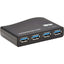 Tripp Lite 4-Port USB-A Mini Hub - USB 3.2 Gen 1 International Plug Adapters