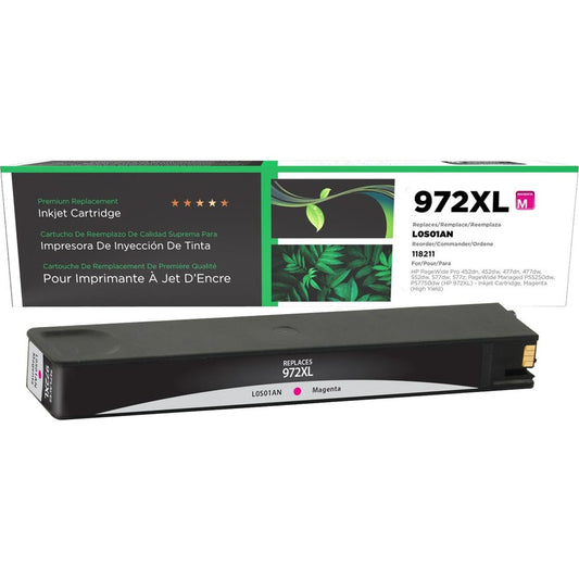 Clover Technologies Remanufactured High Yield Page Wide Ink Cartridge - Alternative for HP 972XL (L0S01AN) - Magenta - 1 Each