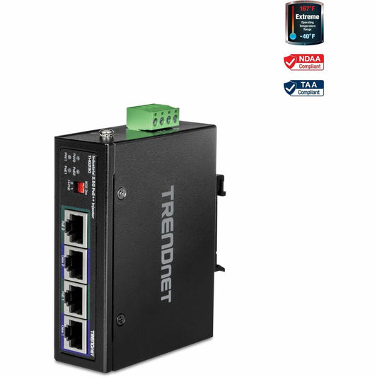 TRENDnet 95W 2-Port Industrial 2.5G PoE++ Injector Supports PoE IEEE 802.3af PoE+ IEEE 802.3at And PoE++ IEEE 802.3bt Not Compatible With Passive PoE Devices Black TI-IG290