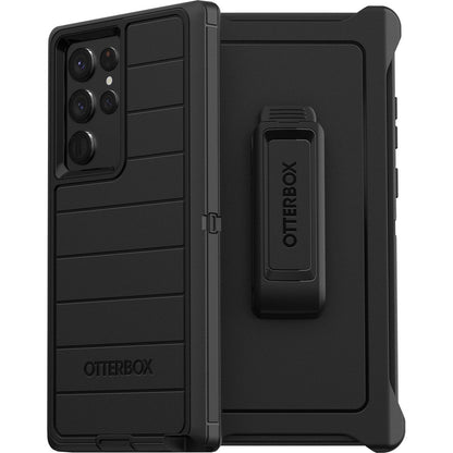 OtterBox Defender Series Pro Rugged Carrying Case (Holster) Samsung Galaxy S22 Ultra Smartphone - Black
