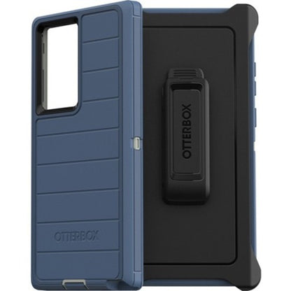 OtterBox Defender Series Pro Rugged Carrying Case (Holster) Samsung Galaxy S22 Ultra Smartphone - Fort Blue