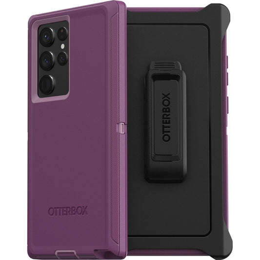 OtterBox Defender Rugged Carrying Case (Holster) Samsung Galaxy S22 Smartphone - Happy Purple