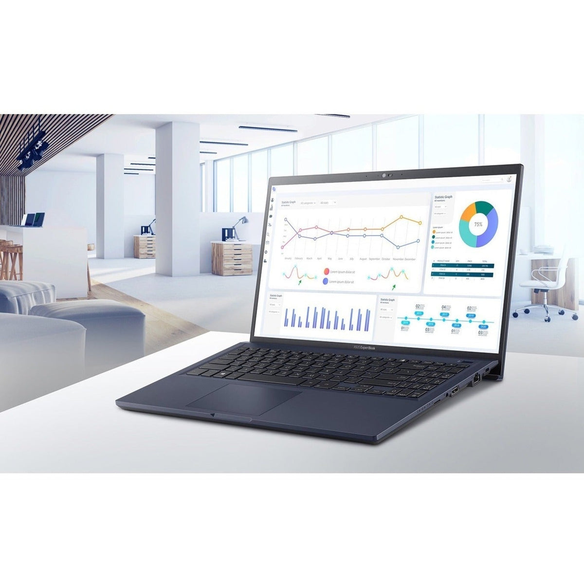 Asus ExpertBook B1 B1500 B1500CEA-XH51 15.6" Notebook - Full HD - 1920 x 1080 - Intel Core i5 11th Gen i5-1135G7 Quad-core (4 Core) 2.40 GHz - 8 GB Total RAM - 256 GB SSD - Star Black