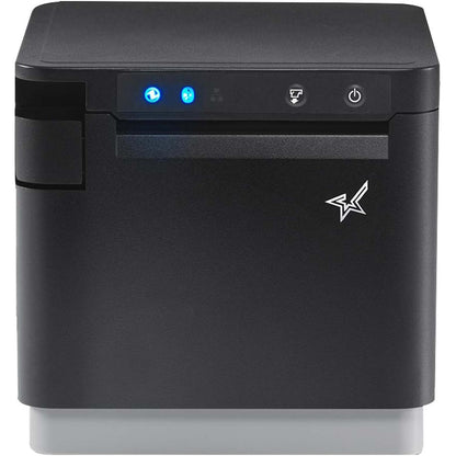 Star Micronics mC-Print3 Thermal WLAN Ethernet (LAN) USB Lightning CloudPRNT - 3" Receipt Printer - 250mm/sec - Monochrome - Auto Cutter - Black Color - External Power Supply Included