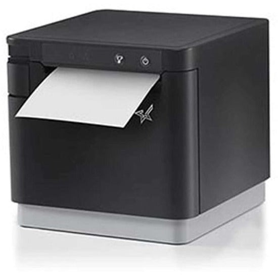 Star Micronics mC-Print3 Thermal WLAN Ethernet (LAN) USB Lightning CloudPRNT - 3" Receipt Printer - 250mm/sec - Monochrome - Auto Cutter - Black Color - External Power Supply Included