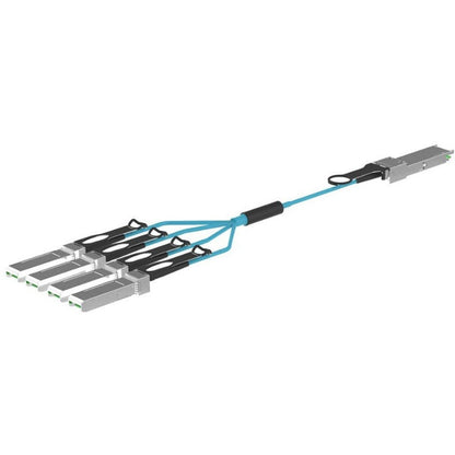 Panduit Active Optical Cable Assembly QSFP28 to SFP28 100-4x25G OM4 Aqua 5 Meters