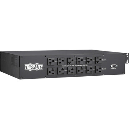 Tripp Lite 2.9kW 120V Single-Phase ATS/Monitored PDU - 24 5-15/20R & 1 L5-30R Outlets Dual L5-30P Inputs 10 ft. Cords 2U TAA