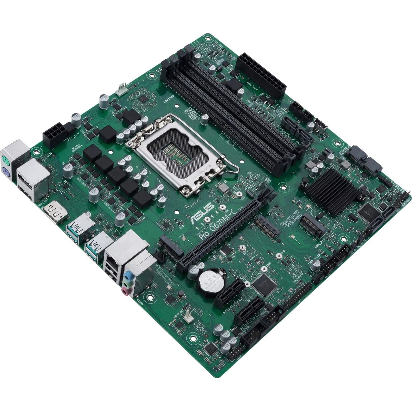 Asus PRO Q670M-C-CSM Desktop Motherboard - Intel Q670 Chipset - Socket LGA-1700 - Intel Optane Memory Ready - Micro ATX