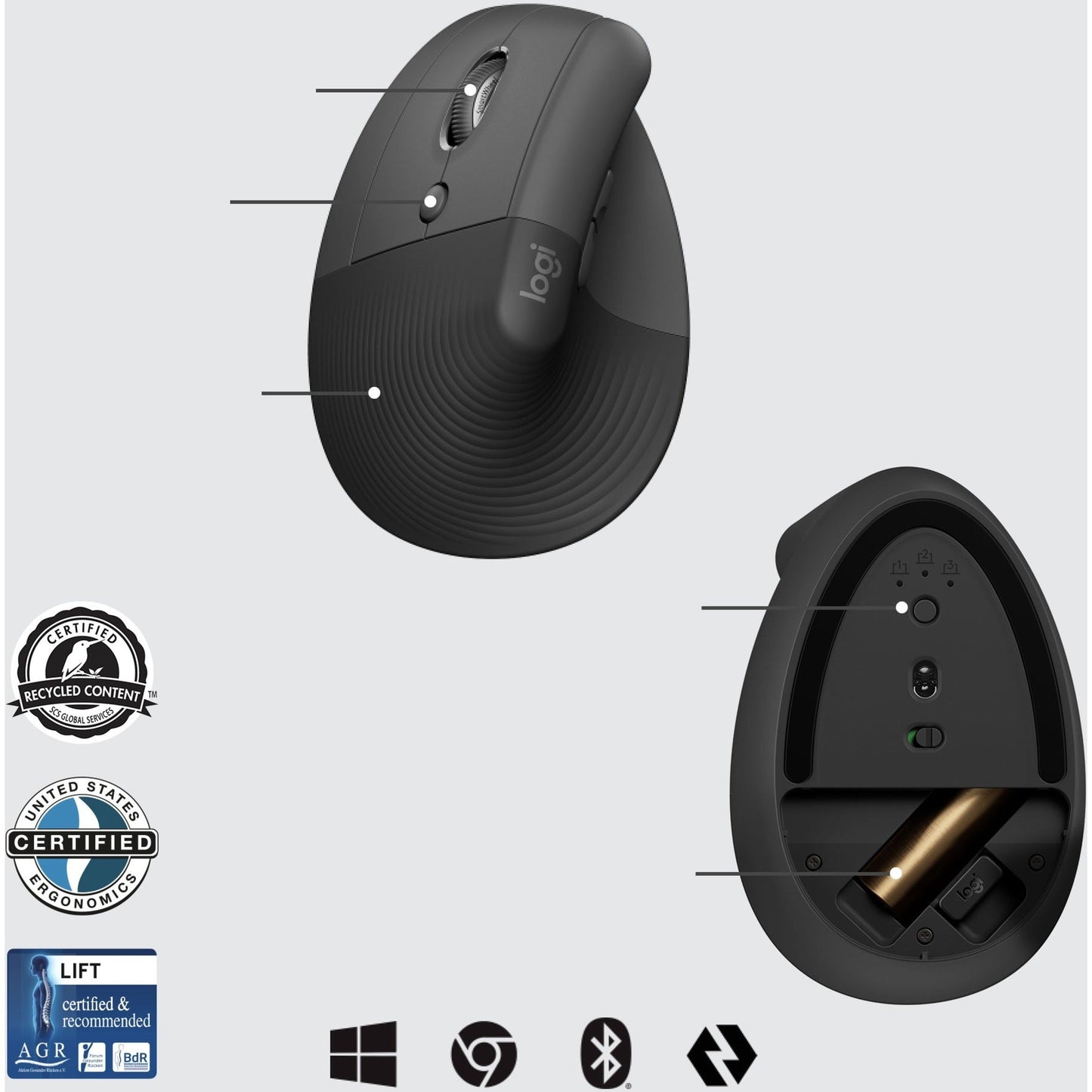 Logitech Lift Ergo Mouse