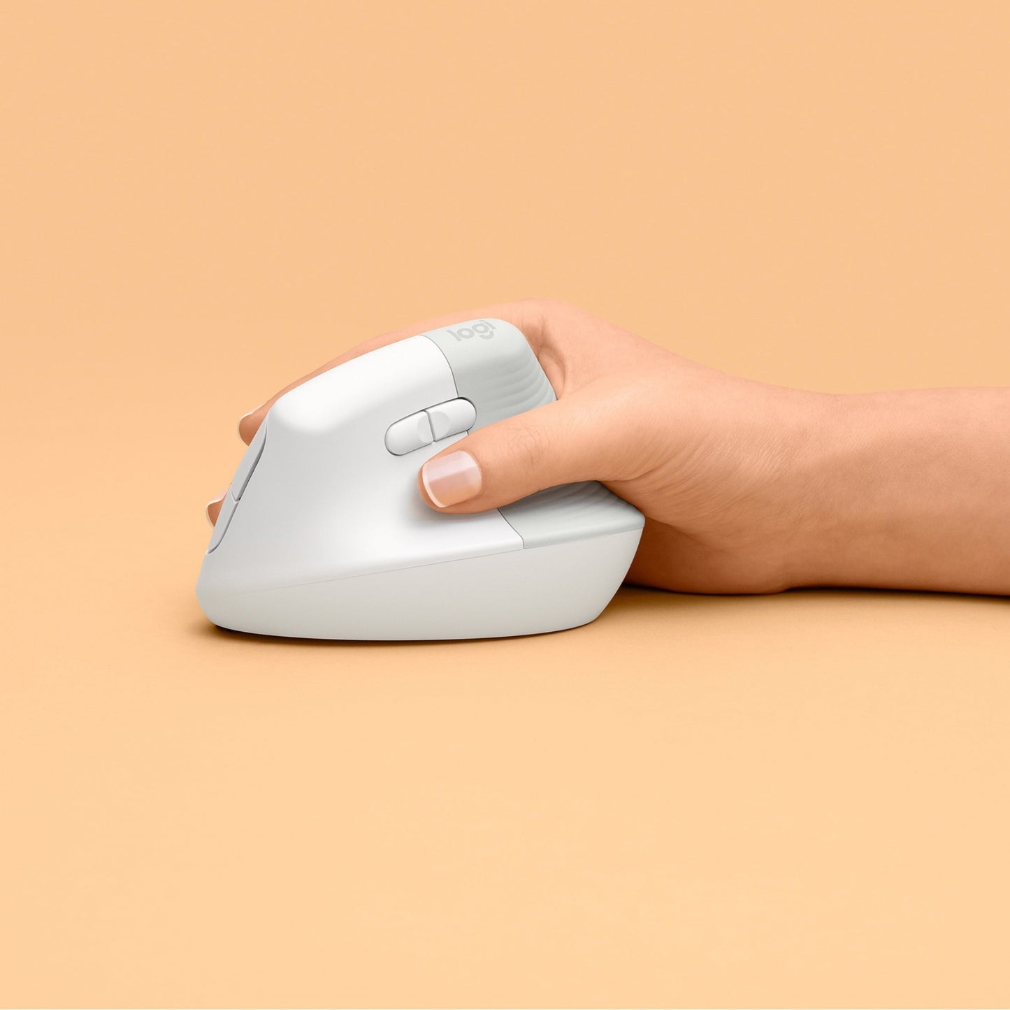 Logitech Lift Vertical Ergonomic Mouse (Off-white)