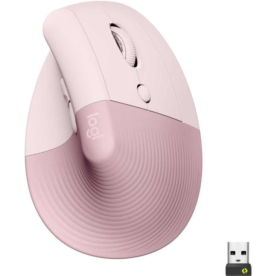 Logitech Lift Vertical Ergonomic Mouse (Rose)