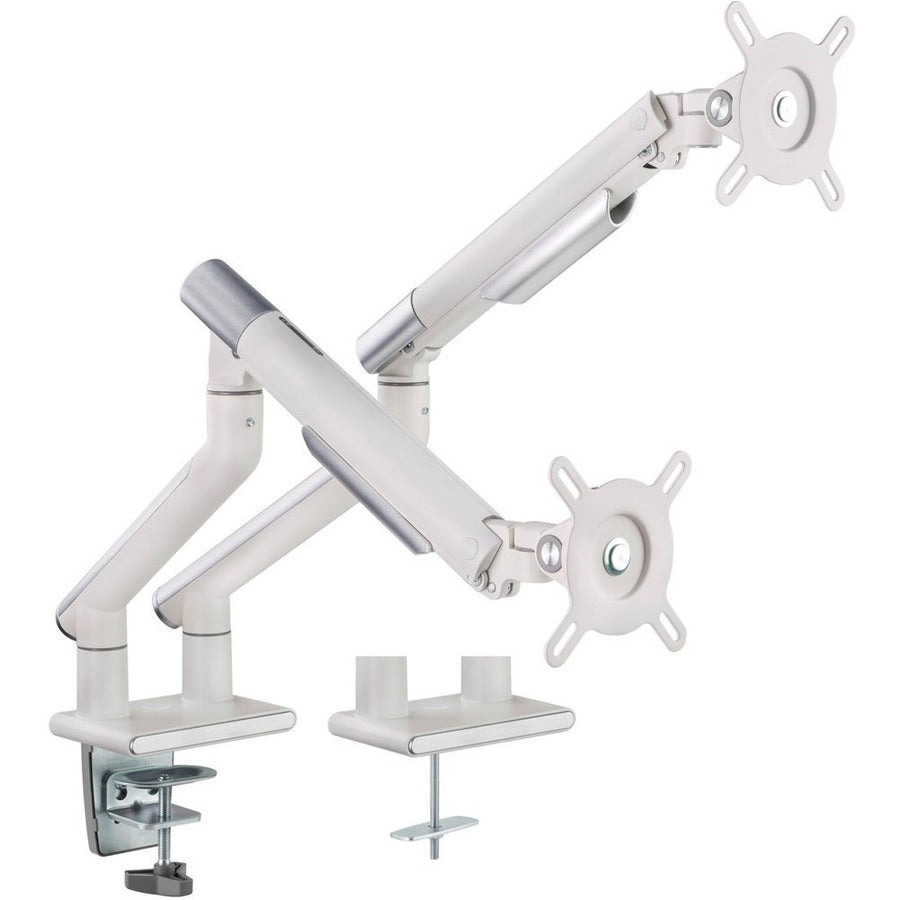 Amer Mounts HYDRA2A Desk Mount for Display Screen Curved Screen Display Monitor - Space Gray Textured White