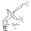 Amer Mounts HYDRA2A Desk Mount for Display Screen Curved Screen Display Monitor - Space Gray Textured White