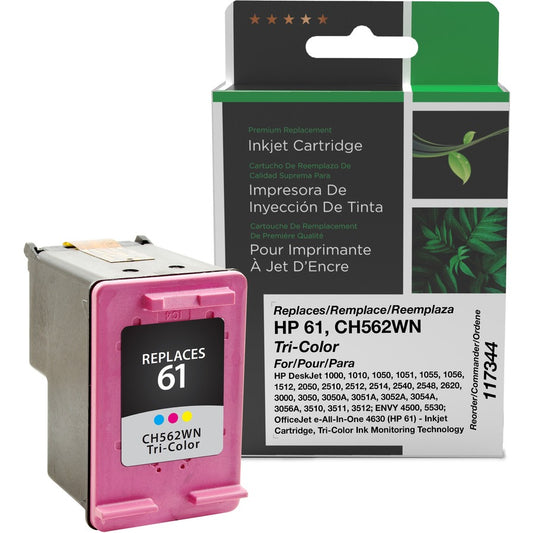 Clover Technologies Remanufactured Inkjet Ink Cartridge - Alternative for HP 61 (CH562WN) - Tri-color - 1 Each