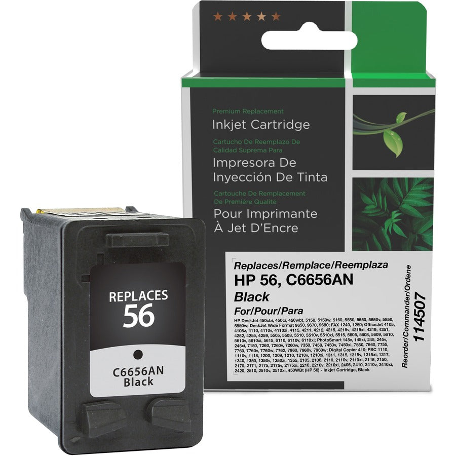 Clover Technologies Remanufactured Inkjet Ink Cartridge - Alternative for HP 56 (C6656AN) - Black - 1 Each