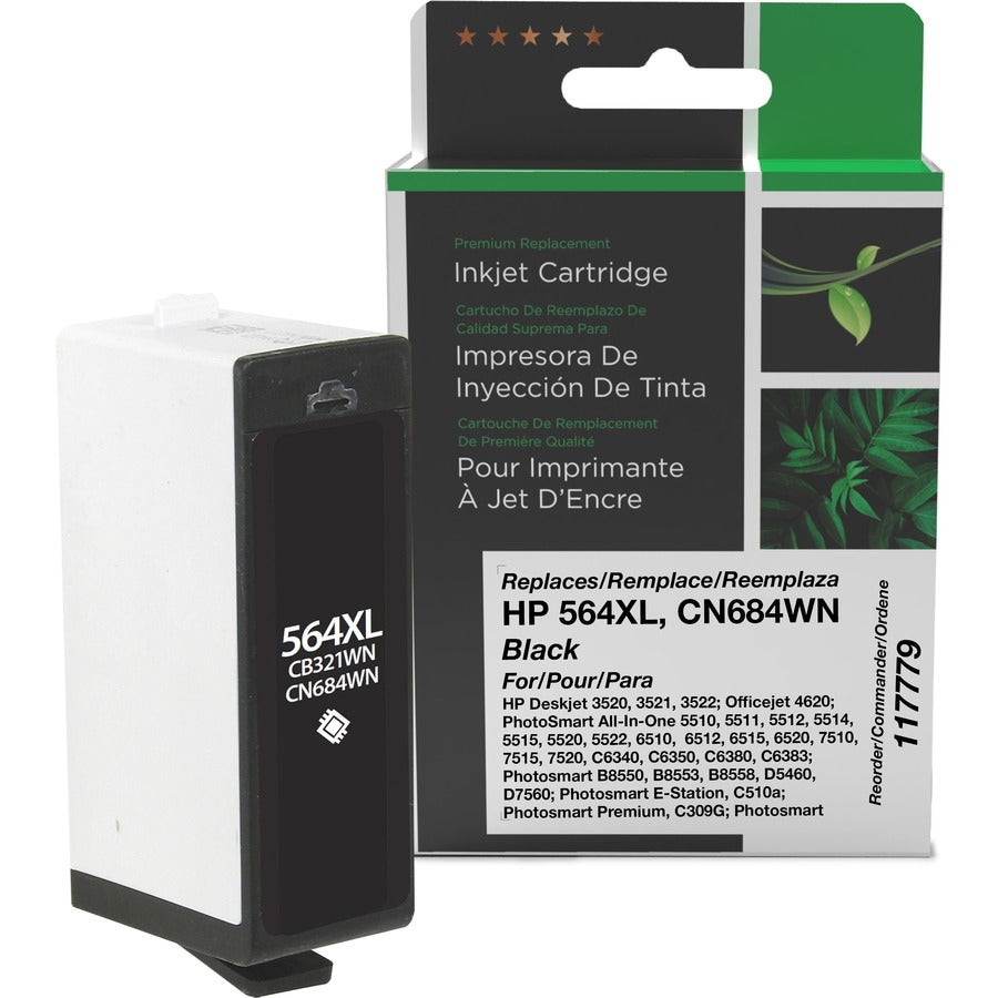 Clover Technologies Remanufactured High Yield Inkjet Ink Cartridge - Alternative for HP 564XL (CN684WN N9H60FN) - Black - 1 Each