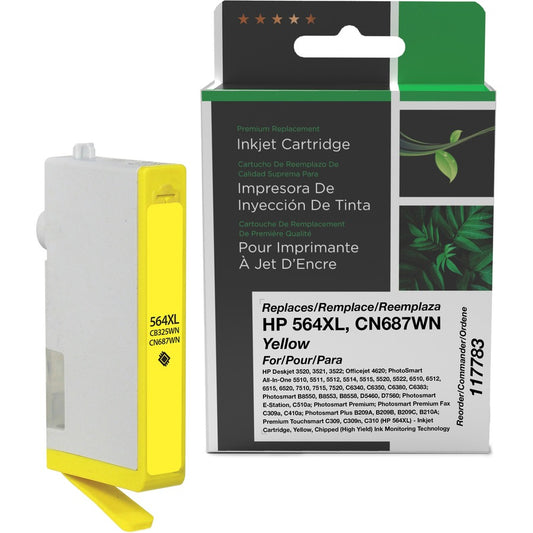 Clover Technologies Remanufactured High Yield Inkjet Ink Cartridge - Alternative for HP 564XL (CN687WN CB325WN) - Yellow - 1 Each
