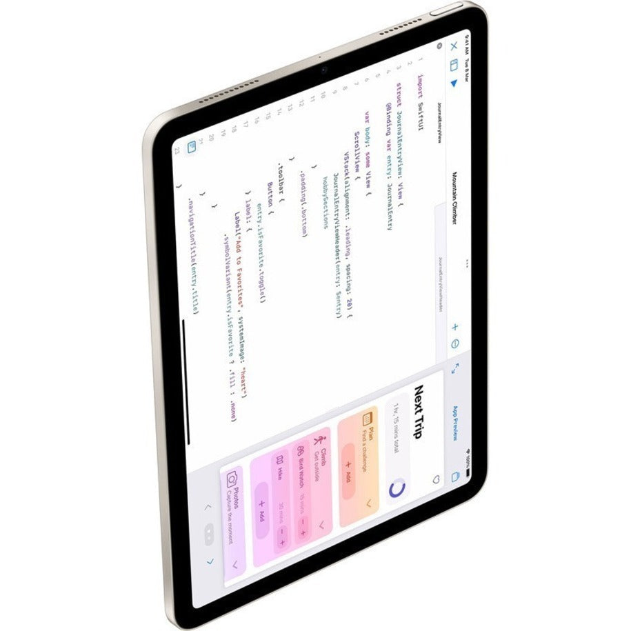 Apple iPad Air (5th Generation) A2588 Tablet - 10.9" - M1 Octa-core (8 Core) - 8 GB RAM - 64 GB Storage - iPadOS 15 - Starlight