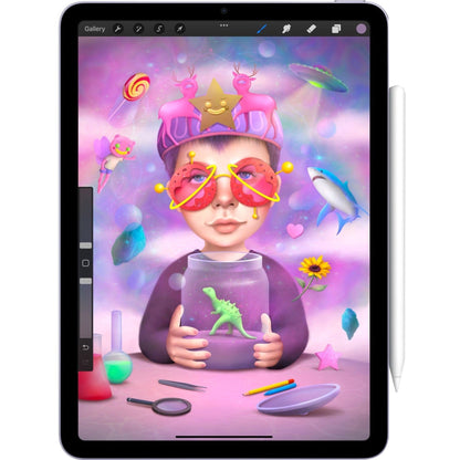 Apple iPad Air (5th Generation) A2588 Tablet - 10.9" - Octa-core) - 8 GB RAM - 64 GB Storage - iPadOS 15 - Purple