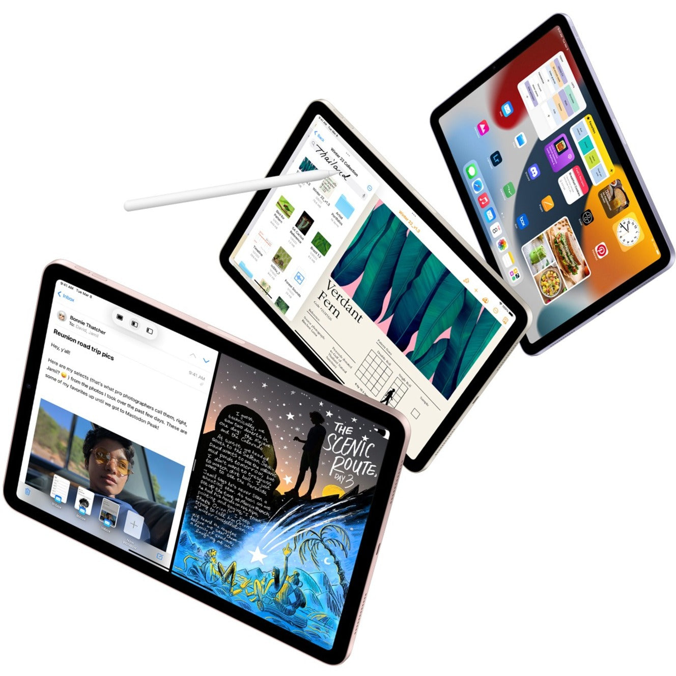 Apple iPad Air (5th Generation) A2588 Tablet - 10.9" - M1 Octa-core (8 Core) - 8 GB RAM - 256 GB Storage - iPadOS 15 - Pink