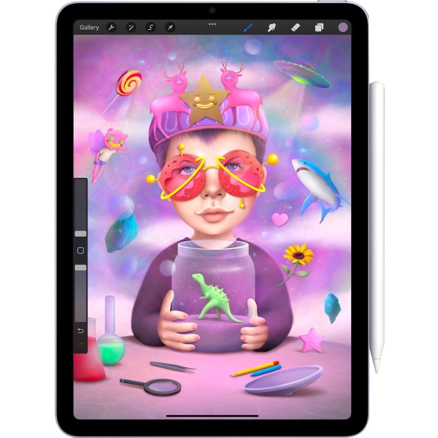 Apple iPad Air (5th Generation) A2589 Tablet - 10.9" - Octa-core) - 8 GB RAM - 256 GB Storage - iPadOS 15 - 5G - Purple