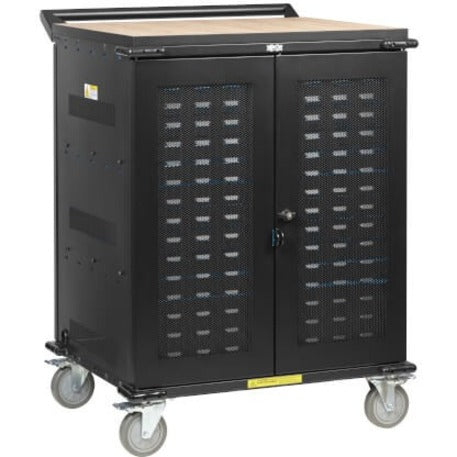 Tripp Lite Safe-IT UV Locking Storage Cart for Mobile Devices and AV Equipment Wood-Grain Top