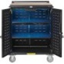 Tripp Lite Safe-IT UV Locking Storage Cart for Mobile Devices and AV Equipment Wood-Grain Top