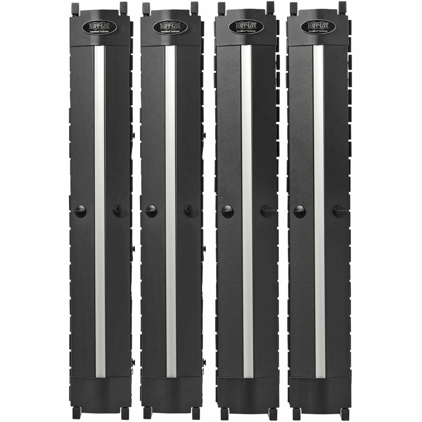 Tripp Lite High-Capacity Vertical Cable Manager - Deep Double Finger Duct with Cover - Double Sided - 6 in. Wide - Black - 7 ft. (2.2 m)