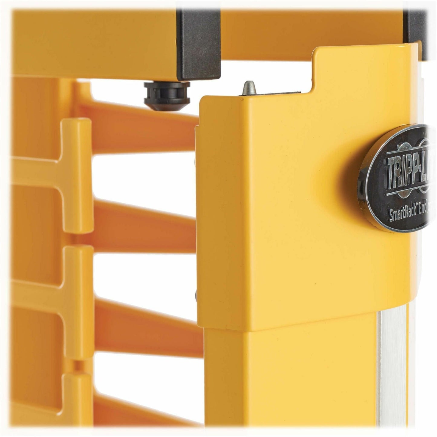 Tripp Lite High-Capacity Vertical Cable Manager - Deep Double Finger Duct with Cover - Double Sided - 6 in. Wide - Yellow/Black - 7 ft. (2.2 m)