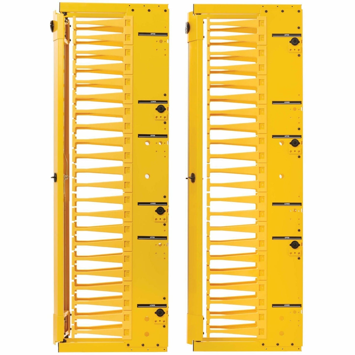 Tripp Lite High-Capacity Vertical Cable Manager - Deep Double Finger Duct with Cover - Single Sided - 6 in. Wide - Yellow - 7 ft. (2.2 m)