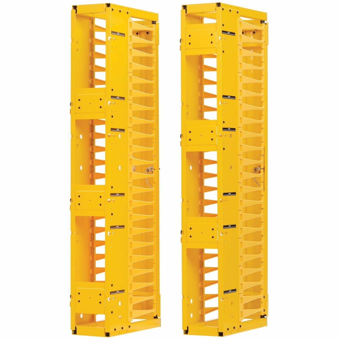 Tripp Lite High-Capacity Vertical Cable Manager - Deep Double Finger Duct with Cover - Single Sided - 6 in. Wide - Yellow - 7 ft. (2.2 m)