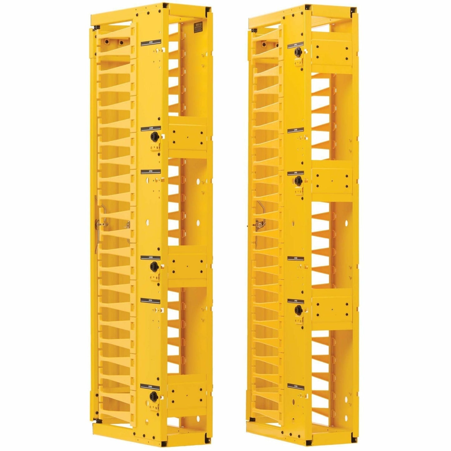 Tripp Lite High-Capacity Vertical Cable Manager - Deep Double Finger Duct with Cover - Single Sided - 6 in. Wide - Yellow - 7 ft. (2.2 m)