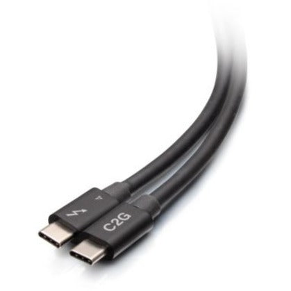 C2G 1.5ft Thunderbolt 4 Cable - 40Gbps - USB C Thunderbolt Cable - 100W Power Delivery Power Delivery - Black - M/M